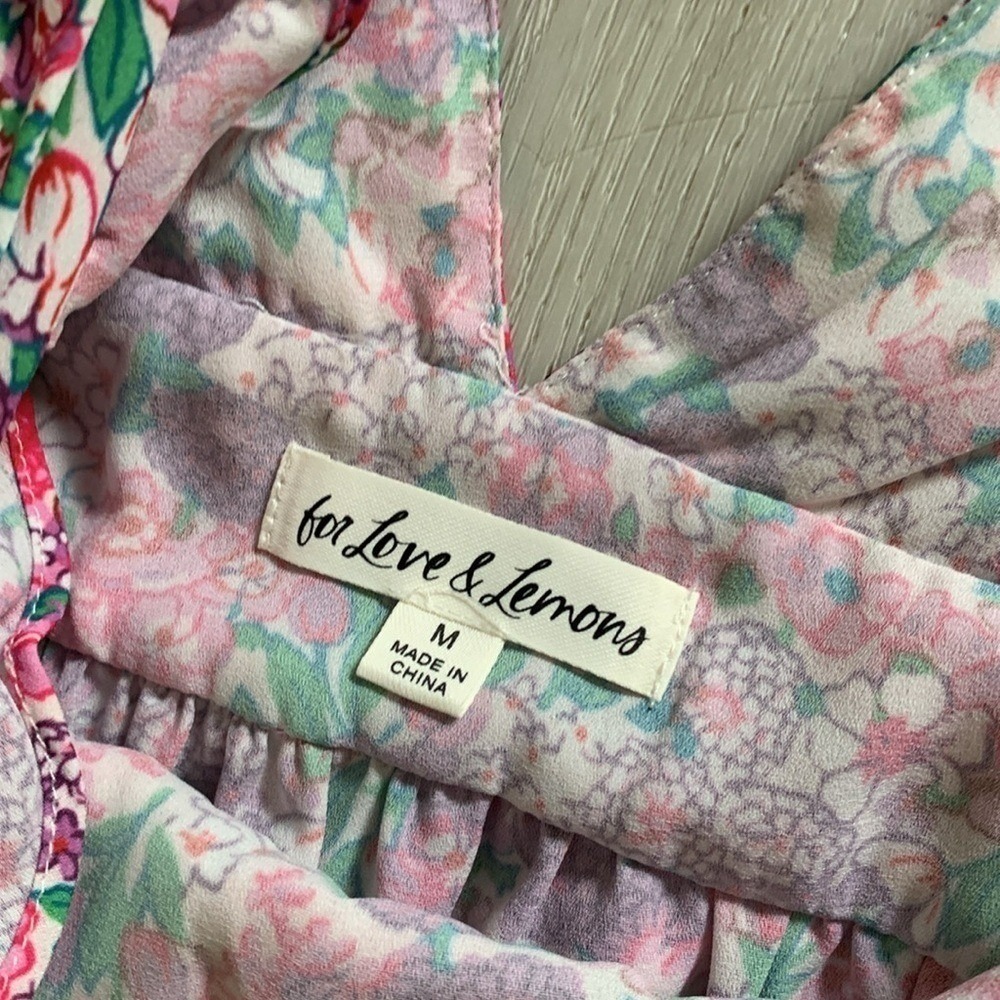 For Love and Lemons Katarina Mini Dress in Rose size M - Picture 10 of 13